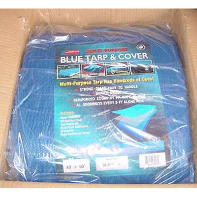 new 25 x 25 foot tarp blue poly tarps new