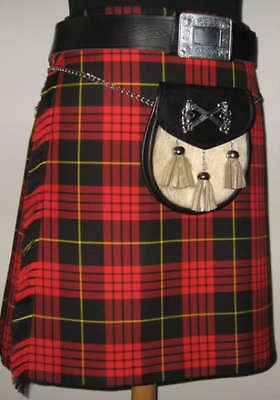 HANDMADE 6 YARD MODERN MACQUEEN TARTAN SCOTTISH GENTS KILT SIZE 36 