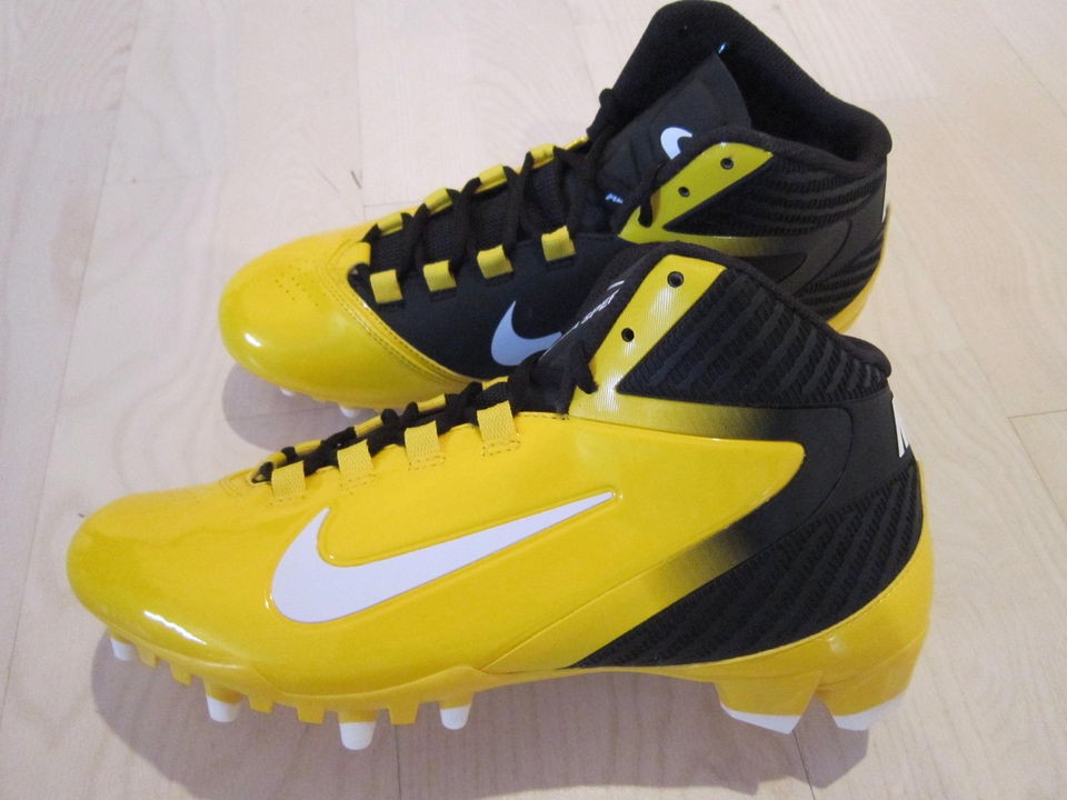 New Nike Alpha Speed TD Mens Football Cleats Gold/Black/Whi​te $90