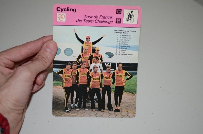 ti raleigh team tdf 1977 sportscaster card nos time left