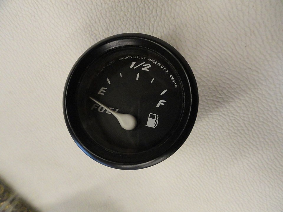 FARIA BOAT FUEL GAUGE GP7566A BLACK FACE AND BEZEL MARINE BOAT