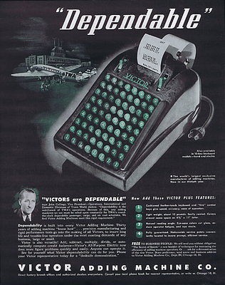 1948 victor adding machine john collings twa ad time left