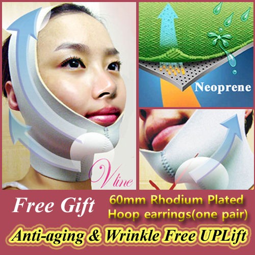 korean anti a ging wrinkle free uplift face mask belt