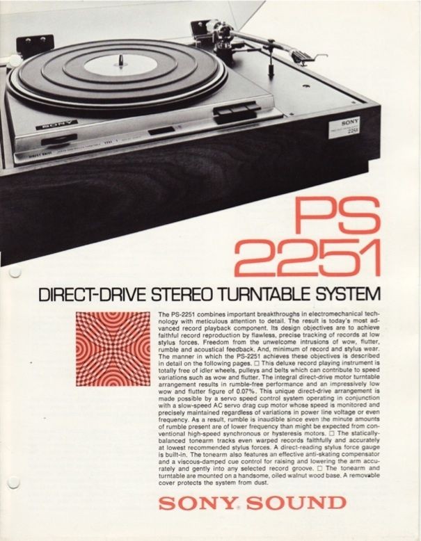 sony ps 2251 turntable brochure  15 95