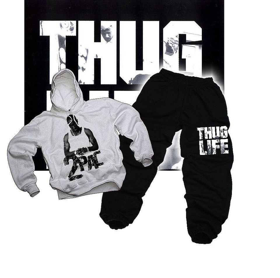   Kapuzenpullove​r 2PAC TUPAC THUG LIFE HIP HOP sweatpants hoodie