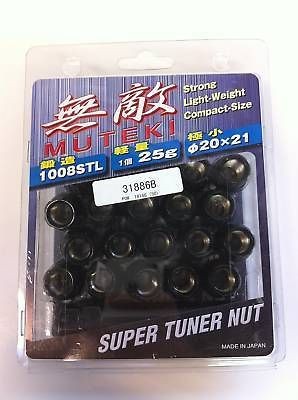 31886B Muteki Lug Nuts Black M12 X 1.50 Open End *MAKE OFFER*