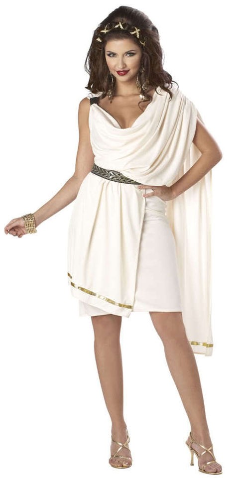 Greek Roman Short Dress Toga Goddess Empress Purim Aphrodite Cleopatra 