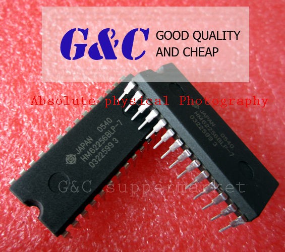 10PCS IC HM62256BLP 7 HM62256BL DIP28 8 BIT 256K SRAM HITACHI NEW 