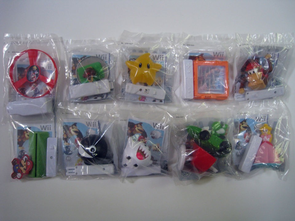 2008 burger king nintendo wii toys complete set of 10