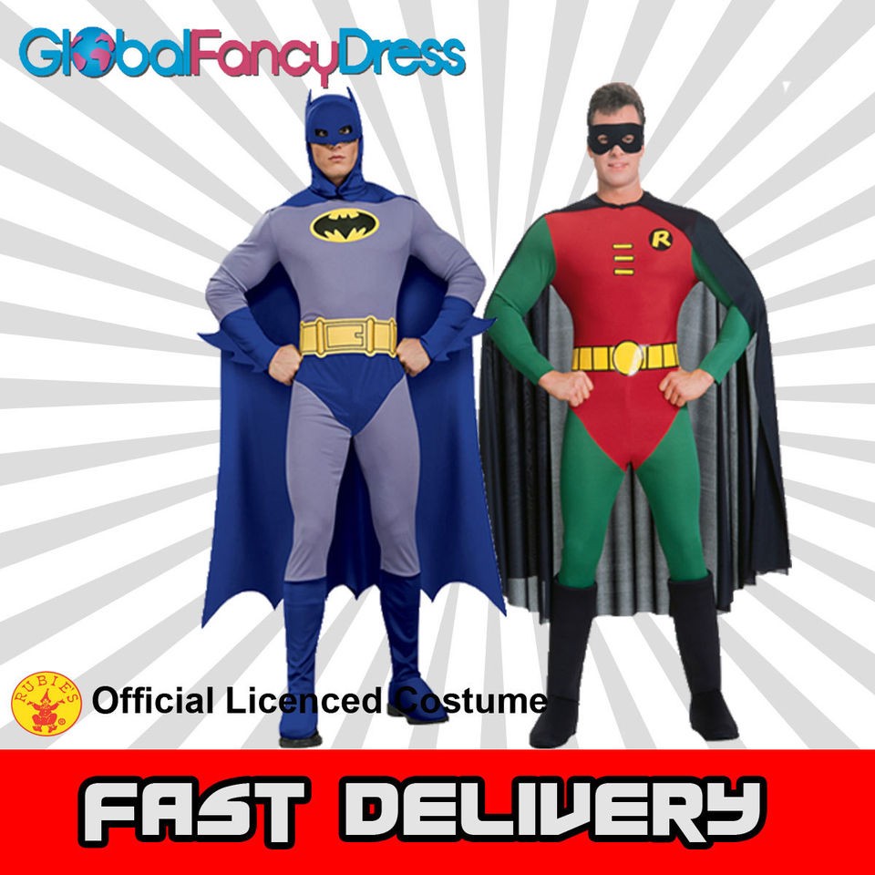 Traditional Adult Mens Batman Deluxe,Classic Sidekick ROBIN Fancy 