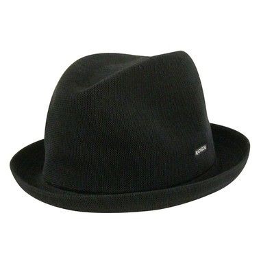 kangol tropic player trilby black hat cap