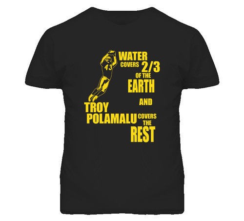 troy polamalu pittsburgh pitt pro bowl safety t shirt