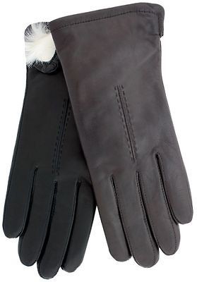 Ladies Bunny Lambskin Leather Gloves with RABBIT FUR lining by 