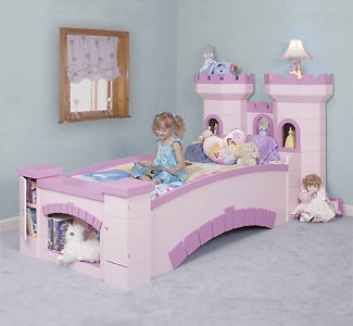 NEW CUSTOM PRINCESS CASTLE/ BRIDGE BED FREE TUTU LAMP