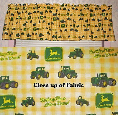 New John Deere Deer Tractors Valances Curtains Window Cover Valance