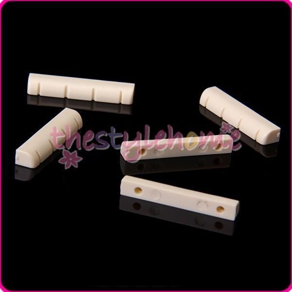 5pcs Ivory Slotted Nut 4 String Sots For Ukulele Durable Musical Parts 