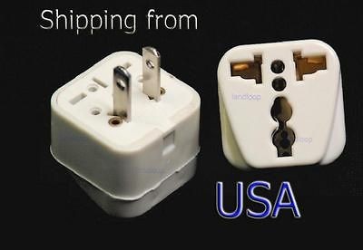   EU to US/USA AMERICA TRAVEL POWER PLUG ADAPTOR ADAPTER AC SOCKET