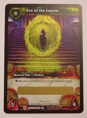   Eye of the Legion Loot Card Code Warcraft WoW TCG *Super Rare