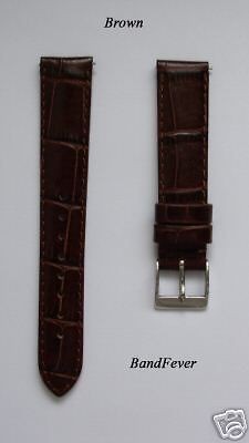 NEW 16mm BROWN WATCH BAND,STRAP FITS MICHELE,INVICTA,TISSOT DRESSPORTt