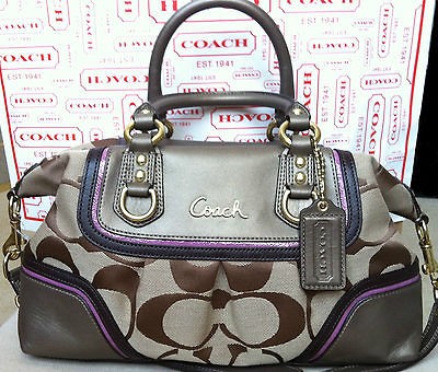 NWT Coach Ashely Spectator Rose Multicolor Jacquard Satchel Handbag 