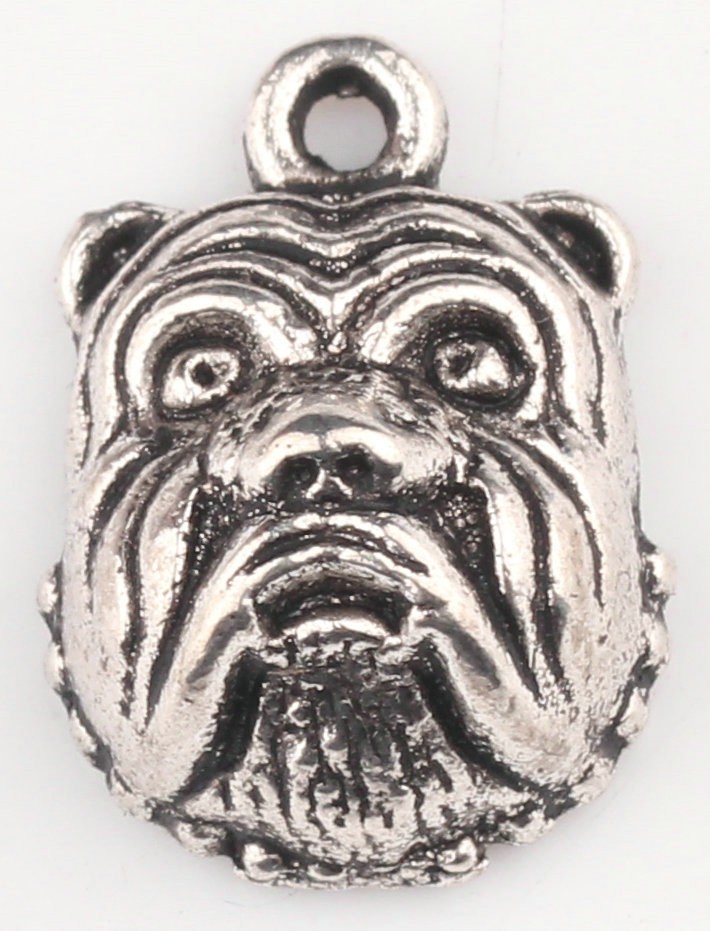 Lots 50pcs Tibetan Silver Tibetan Mastiff dog head Charm Pendants 18 