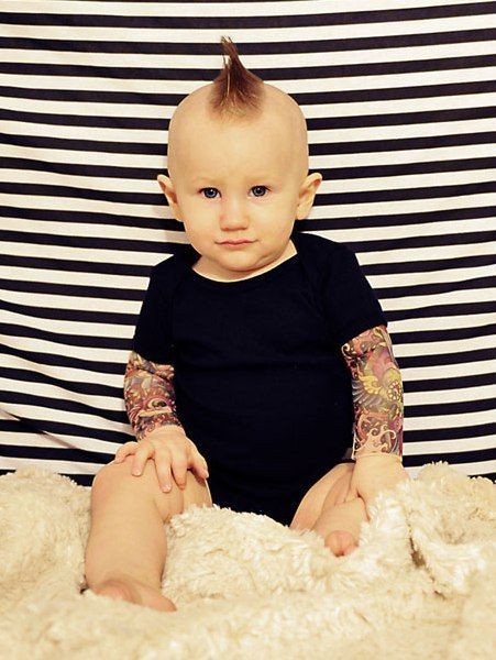 Wild Rose Salvation Tattoo Sleeve Baby Onsies Black One Piece Shirt 