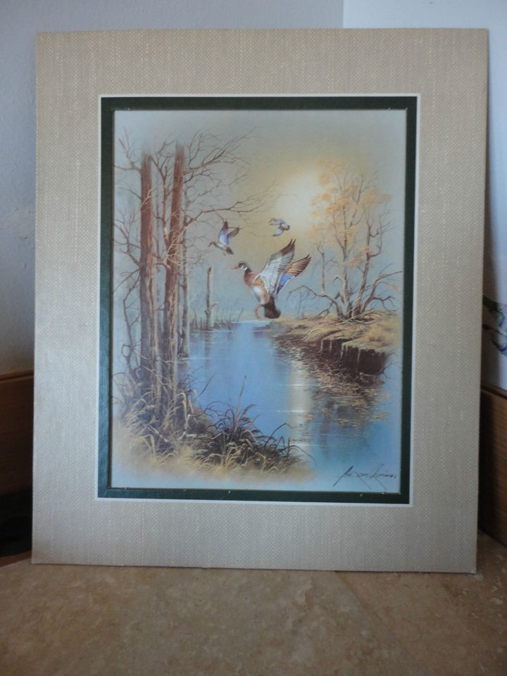 andres orpinas wildlife birds ducks print litho art time left