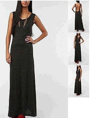 Alternative Speckled Knit Deep U Back Maxi Dress   Urban Outfitters 