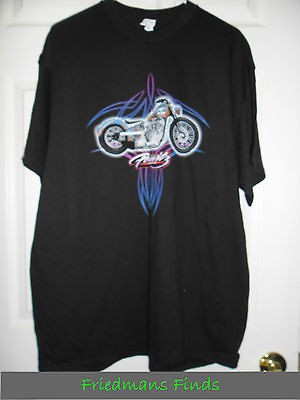 Mens ALLSTATE MOTORCYCLE TShirt Size XL Black 100% Cotton NWOT