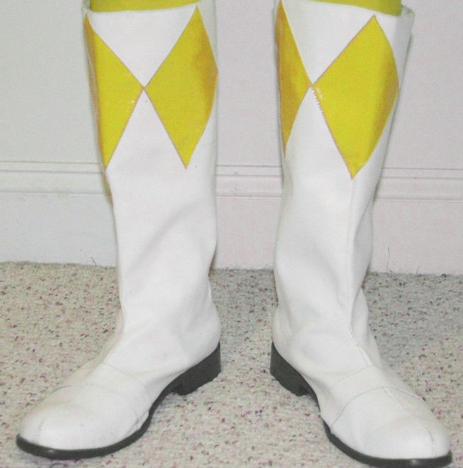 yellow power ranger boots mmpr usa ready made time left