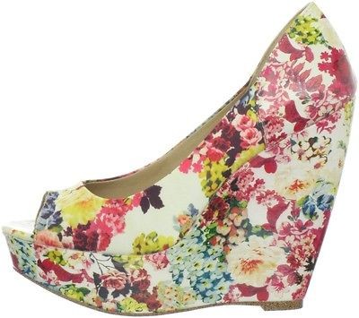 Womens Shoes Zigi Soho RUSH Open Toe Platform Wedge Pump Heels Beige 