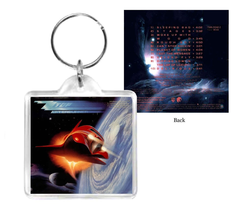 ZZ Top After Burner Promotion Album Necklace Keychain, Keyring