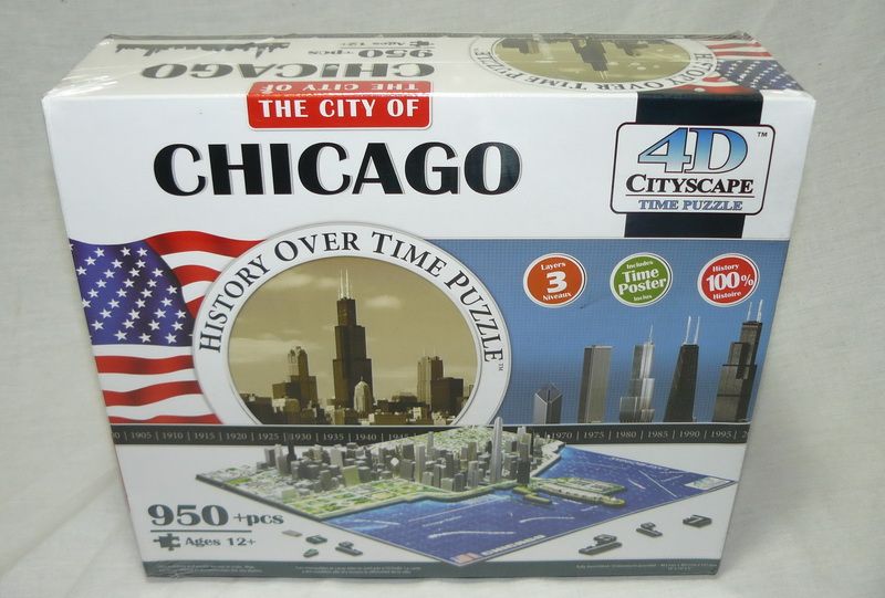   HISTORY TIME LINE PUZZLE 3D 4D 950 PIECES SKYLINE CITYSCAPE NEW