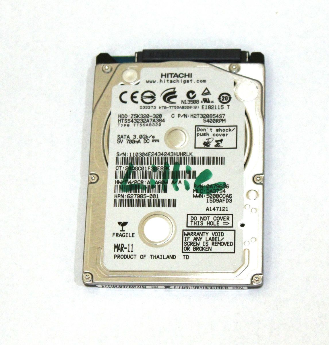 Hitachi Travelstar Z5K320 320 GB Internal 5400 RPM 2 5 