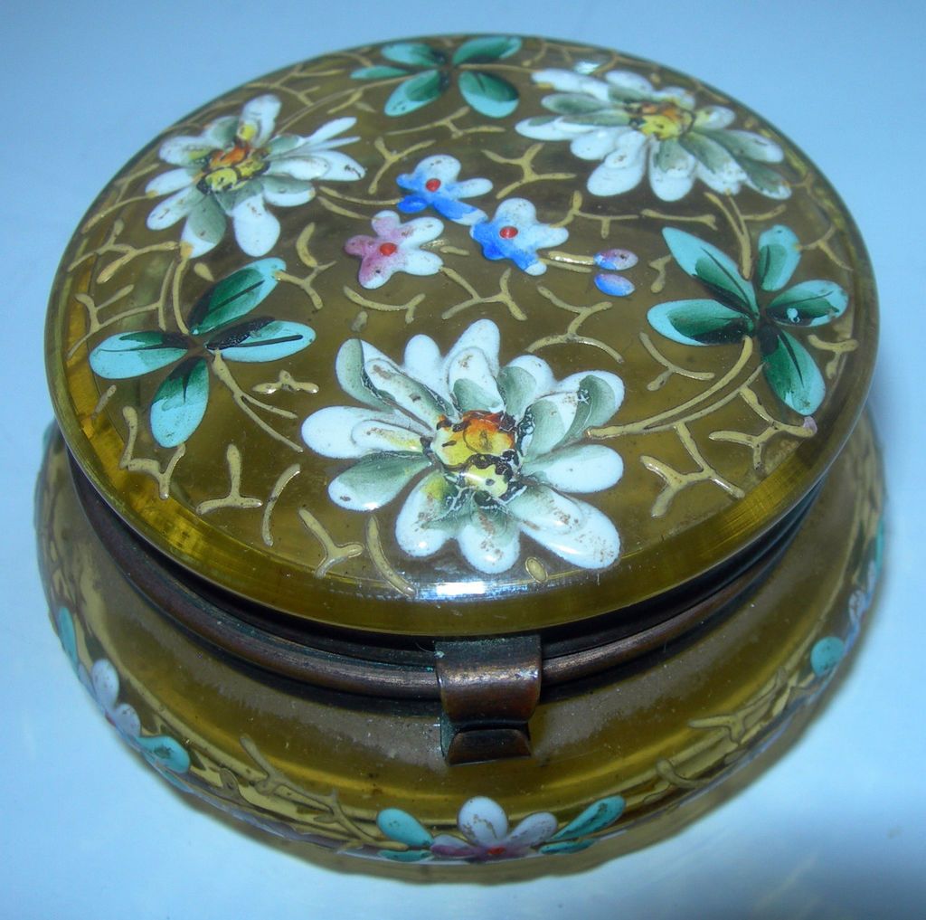 Good 19th Century Enamelled Glass Box.