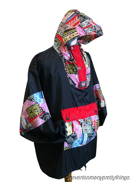 Vintage 80s K Way Wild HIEROGLYPH Creatures Jacket Windbreaker Cagoule 