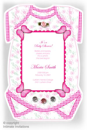 12 Unique Girl Baby Shower Invitations Onesie Pink