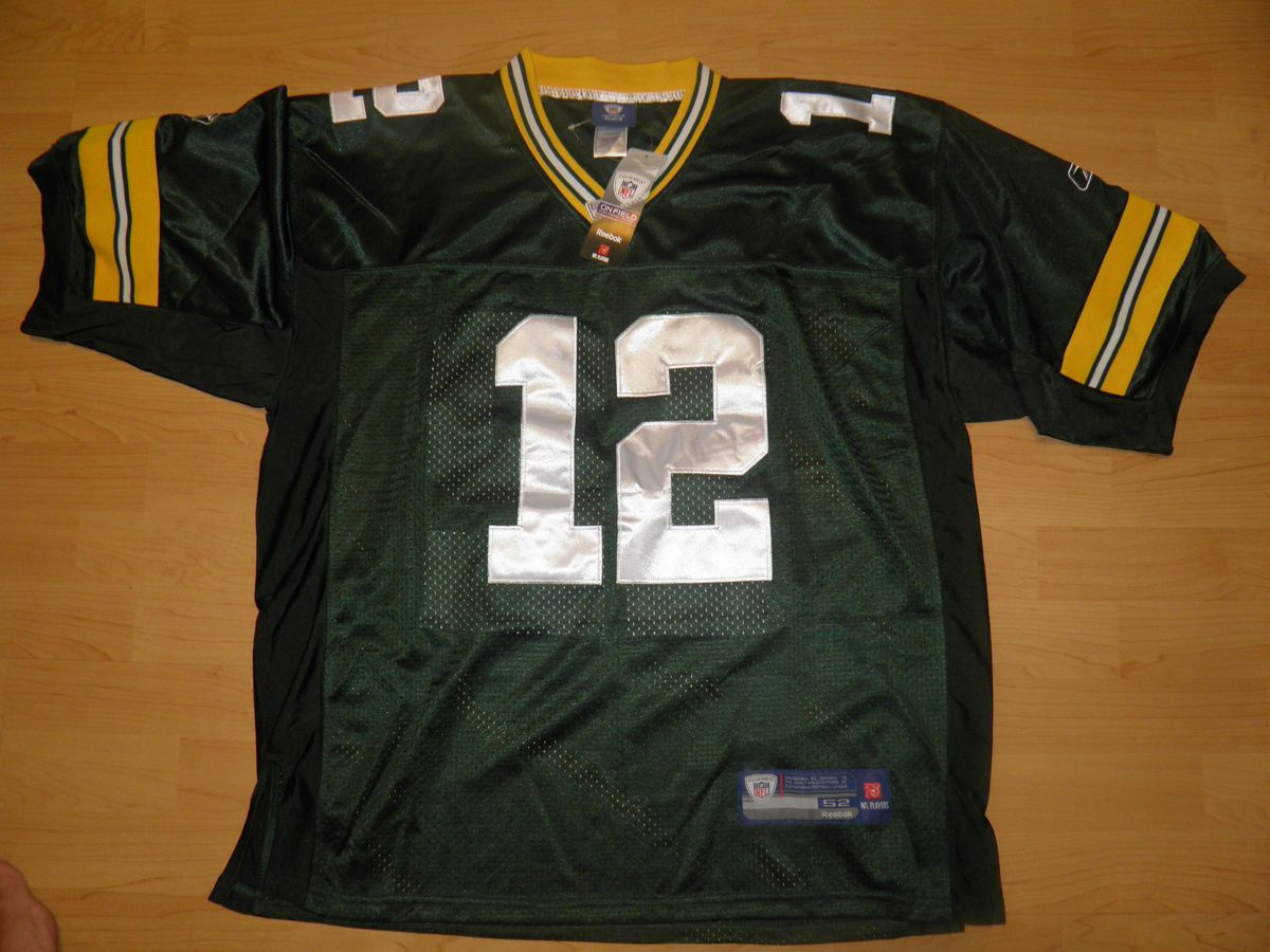   Packers Aaron Rodgers Jersey Green Sewn on Size 50 L and 52 XL