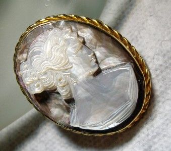 marinelli bros 1 20 12k gf mop abalone cameo brooch