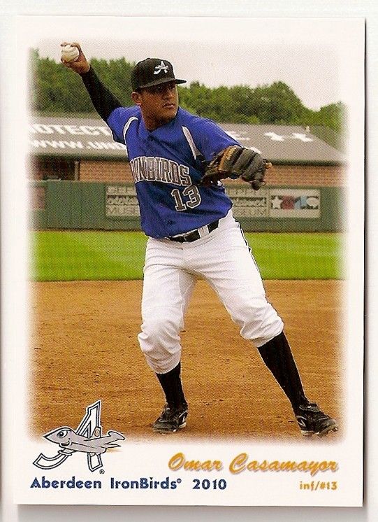 2010 Aberdeen Ironbirds Omar Casamayor Venezuela Minor League Baseball 