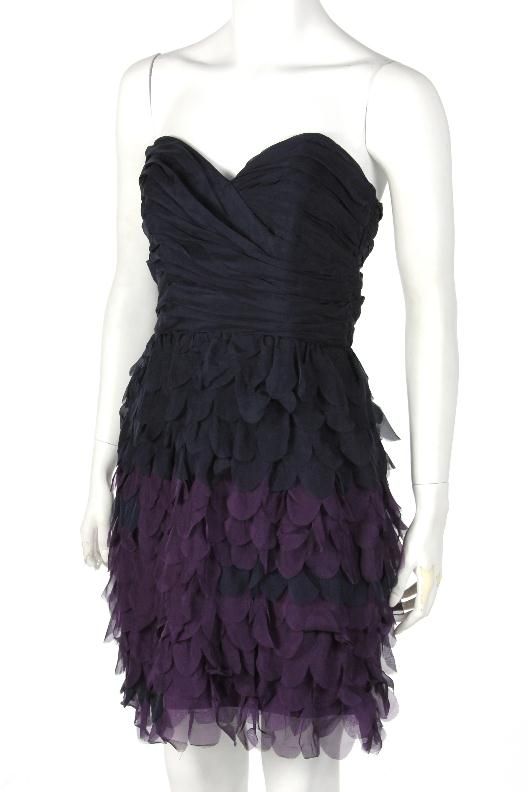 New ABS by Allen Schwartz Strapless Sweetheart Dress Dark Midnight US 