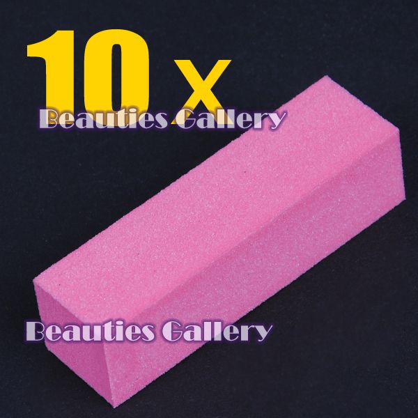 10pcs Buffer Block Sanding File Acrylic Nail Art Tool Kit UV Gel Set 