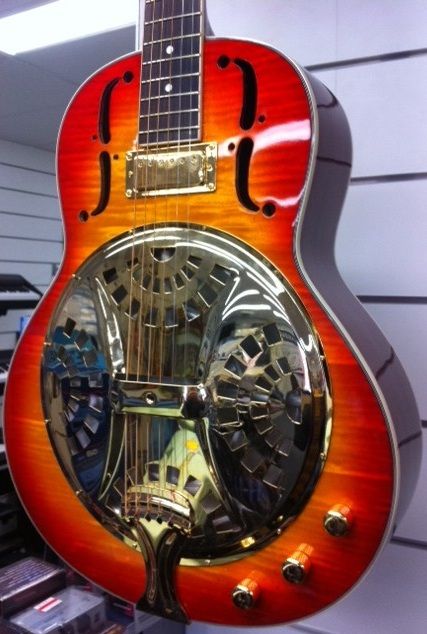   Resonator Electric Guitar Ads 900 with Pickup Cherry Sunburst