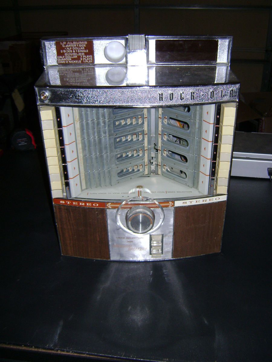 Rockola Jukebox Wall Box Stereo Personal Speakers Remote Control Table