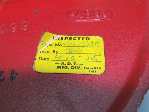 rare vintage adt fire alarm box panel ca 1958