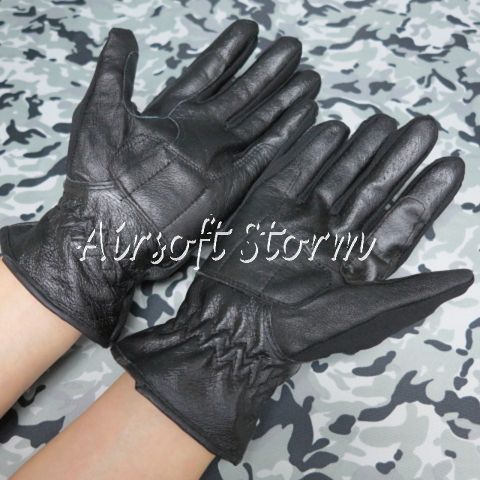 Airsoft SWAT Tactical Gear Full Finger Assault Combat Leather Gloves 