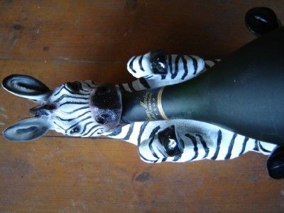 Zebra Wine Bottle Holder Safari Africa Zoo