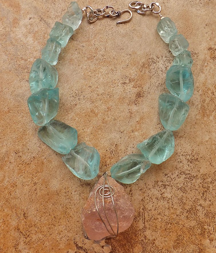 CORNERSTONE DESIGNS for AIMEES BOUTIQUE    TOP GRADE AQUA QUARTZ 