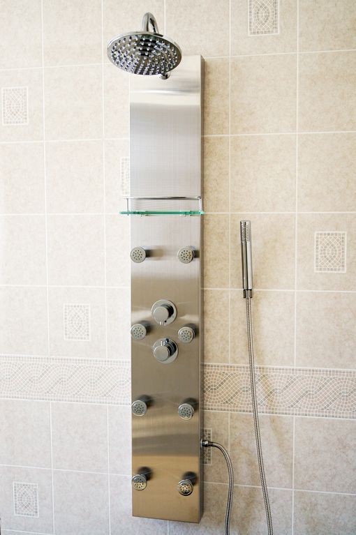 Brand New Shower Panel Aluminium Spa Jets Tower Stainless Steel 