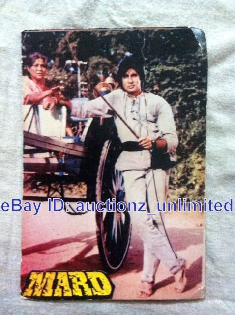 Bollywood Actor Set of 3 Card Amitabh Bachchan India RARE Old Post 